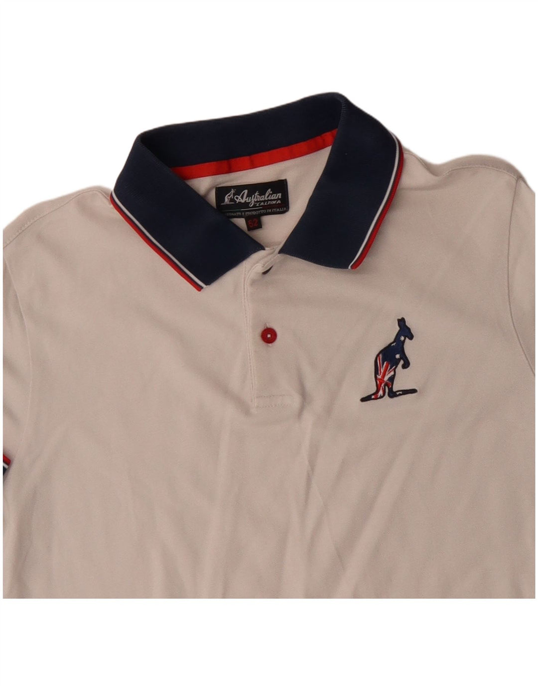 Мужская рубашка-поло AUSTRALIAN L'ALPINA IT 52, большая белая, хлопковая