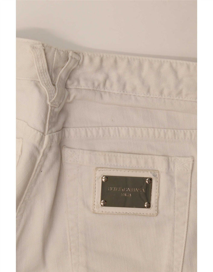 Женские прямые джинсы Dolce & Gabbana W32 L30 белые