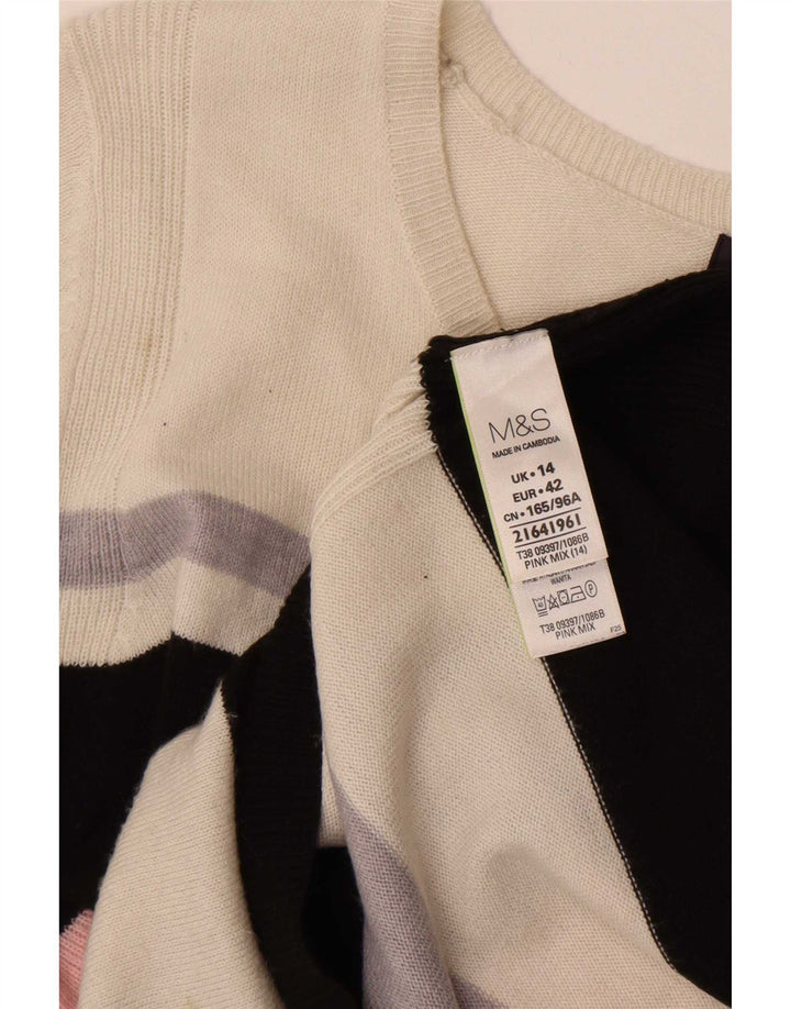 Женский джемпер с вырезом «лодочка» Marks & Spencer, Великобритания, 14, большой, разноцветный