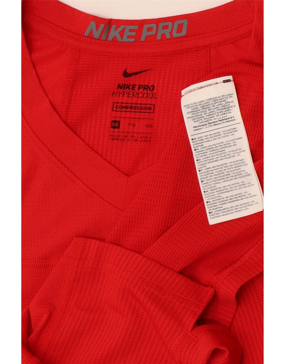 Женская компрессионная футболка Nike Top UK 20 2XL, красный полиэстер