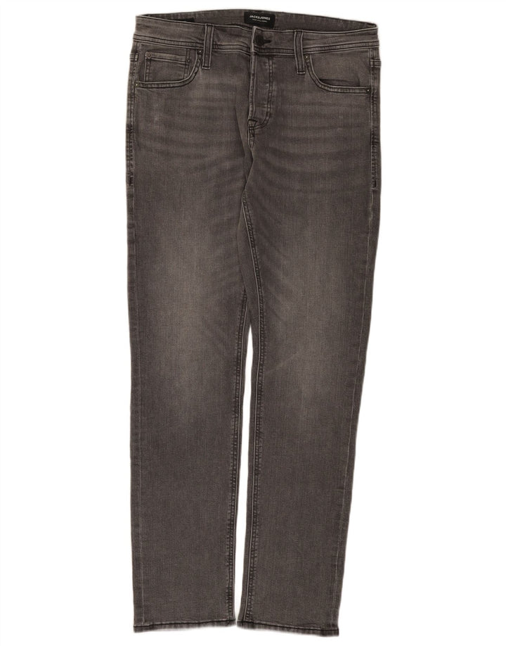 Мужские узкие джинсы Jack & Jones W32 L32, серый хлопок