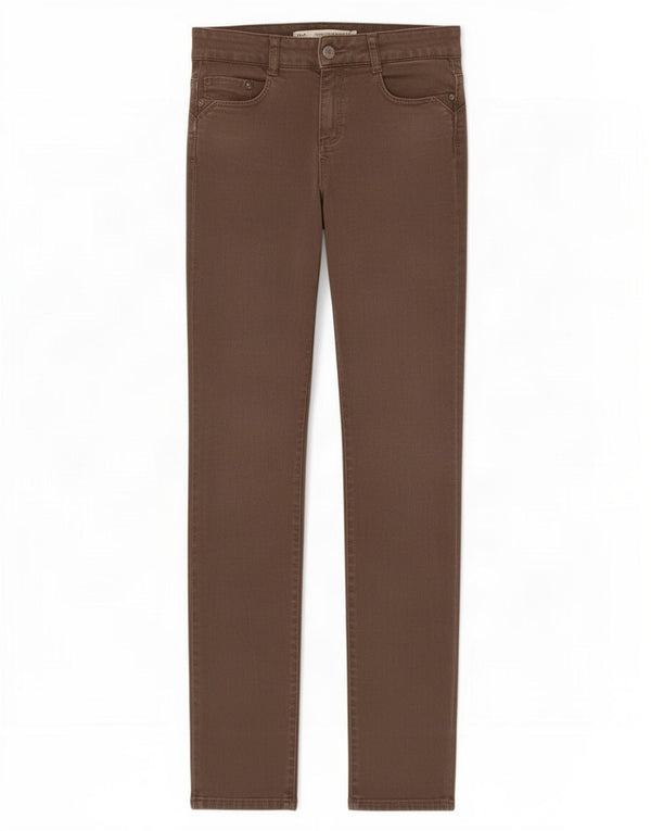 Женские джинсы скинни Zara Trafaluc EU 36 XS W26 L31 Коричневые, хлопок