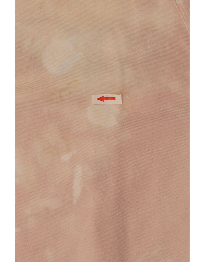 Женский свитшот с рисунком Dkny, хлопковый джемпер с рисунком тай-дай, Великобритания 14, средний розовый цвет