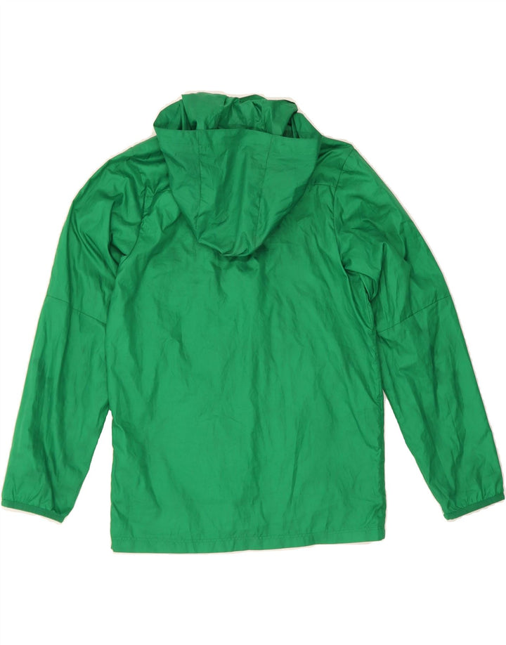 NIKE Boys Hooded Rain Jacket 10-11 Years Medium Green Polyester Vintage Nike and Second-Hand Nike from Messina Hembry 