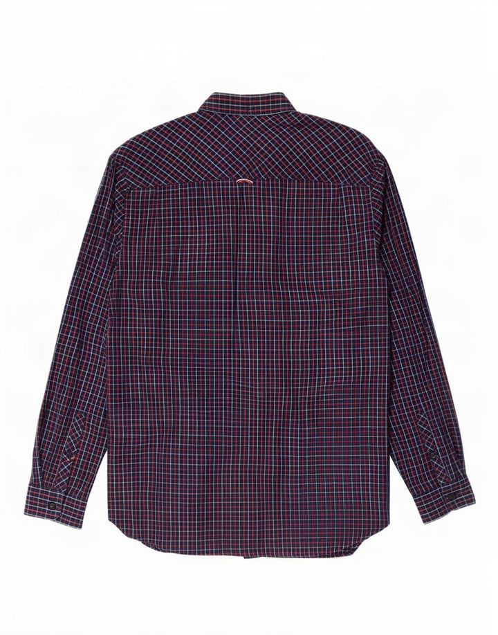 Мужская рубашка стандартного кроя Tommy Hilfiger XL, темно-синяя клетка, хлопок