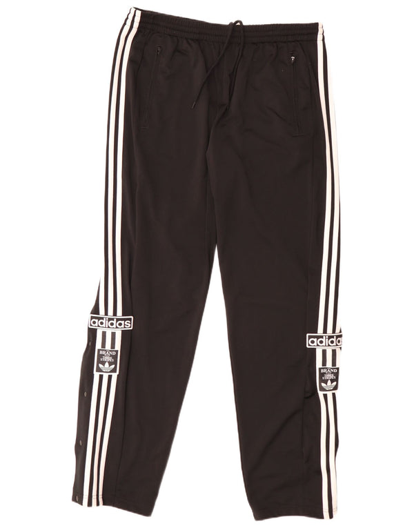 Adidas Mens Graphic Tracksuit Trousers XL Black Polyester