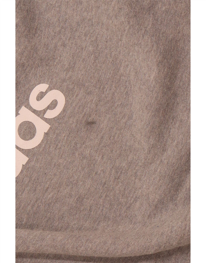 Мужской свитшот с рисунком ADIDAS, большой серый хлопковый джемпер