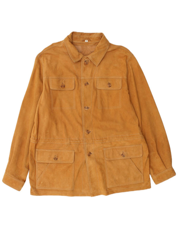 Мужская замшевая куртка WALBUSCH UK 42 XL коричневая кожа