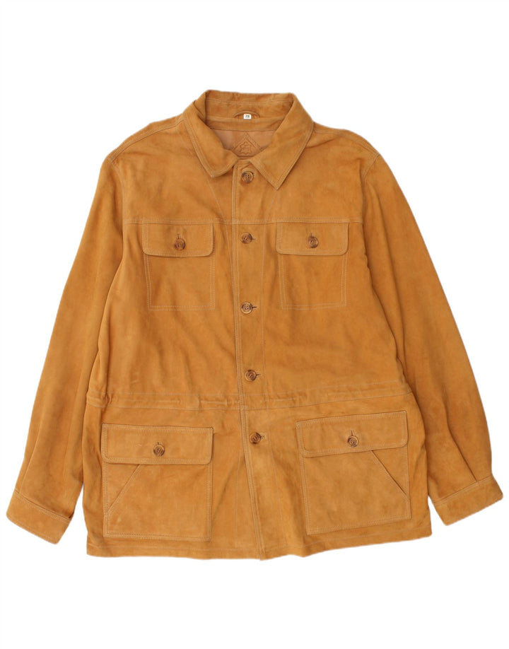 Мужская замшевая куртка WALBUSCH UK 42 XL коричневая кожа