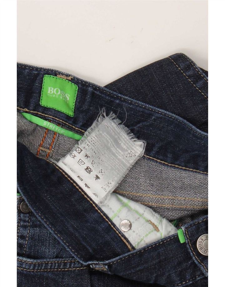 Мужские прямые джинсы Hugo Boss W34 L32 темно-синие