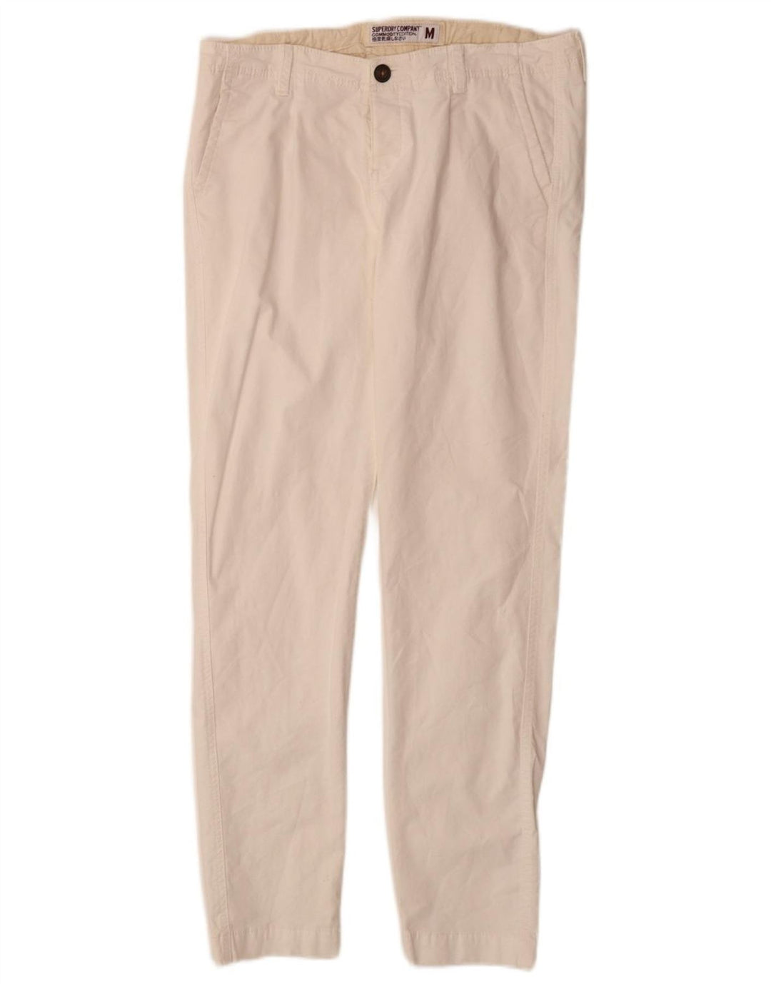 SUPERDRY Женские узкие брюки-чиносы среднего размера W30 L30, белый хлопок