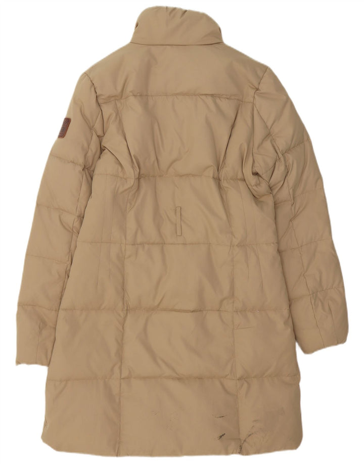 Женское стеганое пальто Puffa UK 14, средний бежевый полиэстер