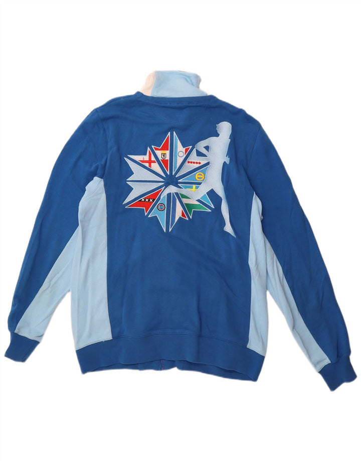 Мужской спортивный костюм Reebok с графическим рисунком, большая синяя хлопковая куртка с цветными блоками