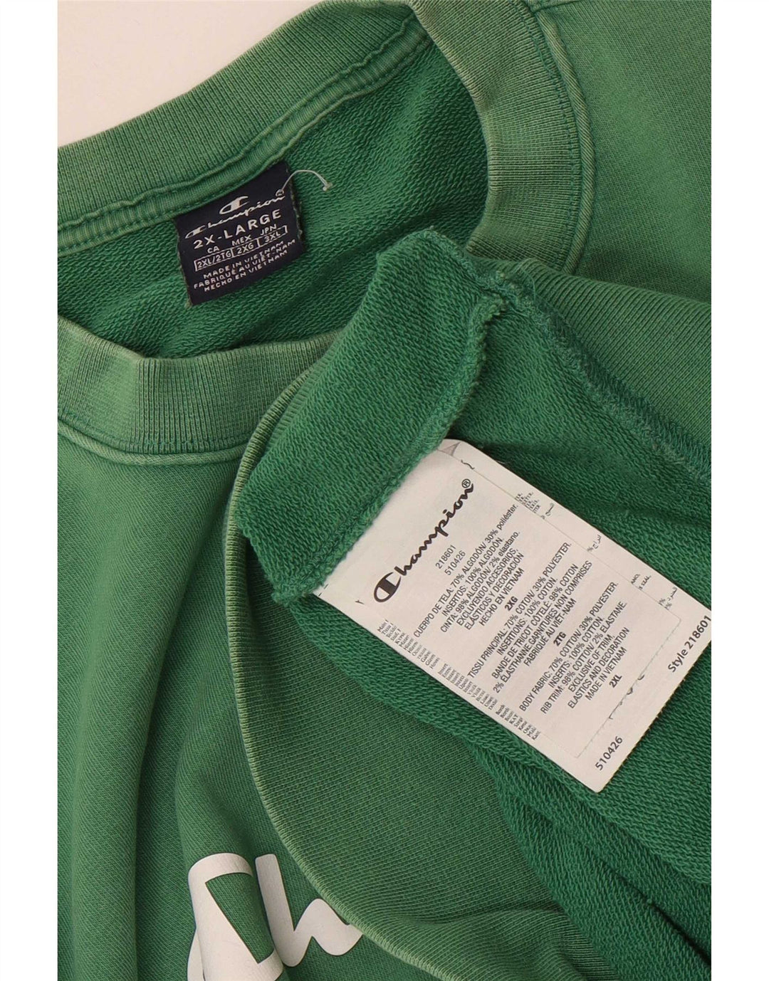 Мужской свитшот Champion с рисунком, 2XL, зеленый хлопок