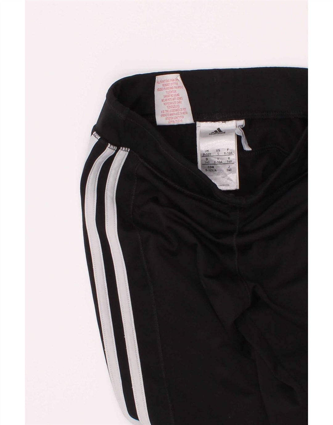 Леггинсы ADIDAS для девочек 9-10 лет, черные, полиэстер