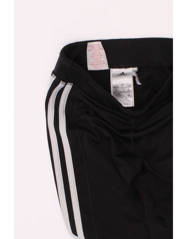 Леггинсы ADIDAS для девочек 9-10 лет, черные, полиэстер