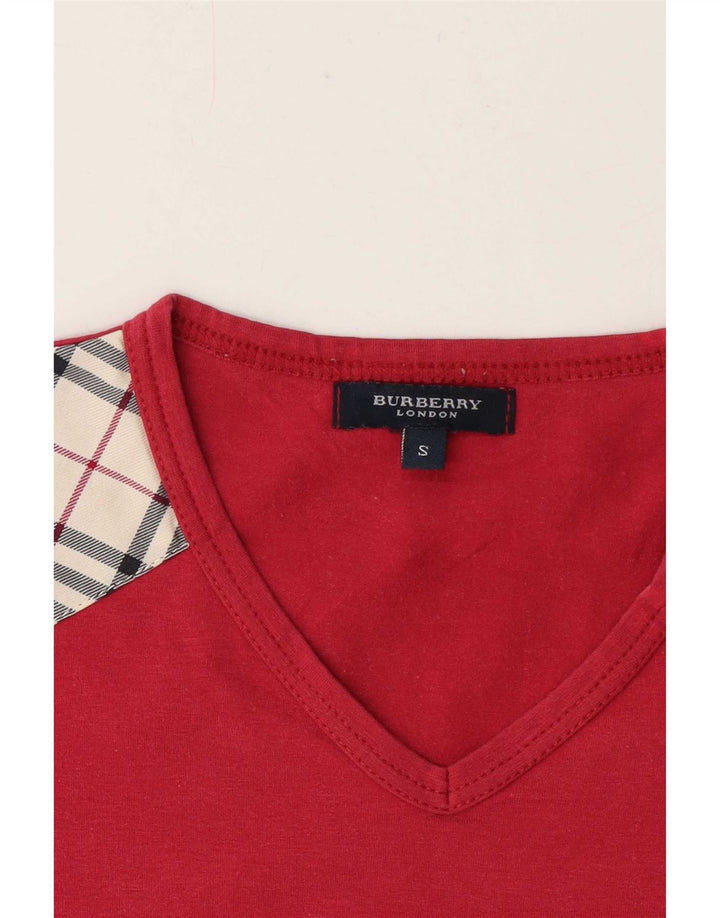 Женская футболка Burberry Top UK 10, маленькая красная клетка