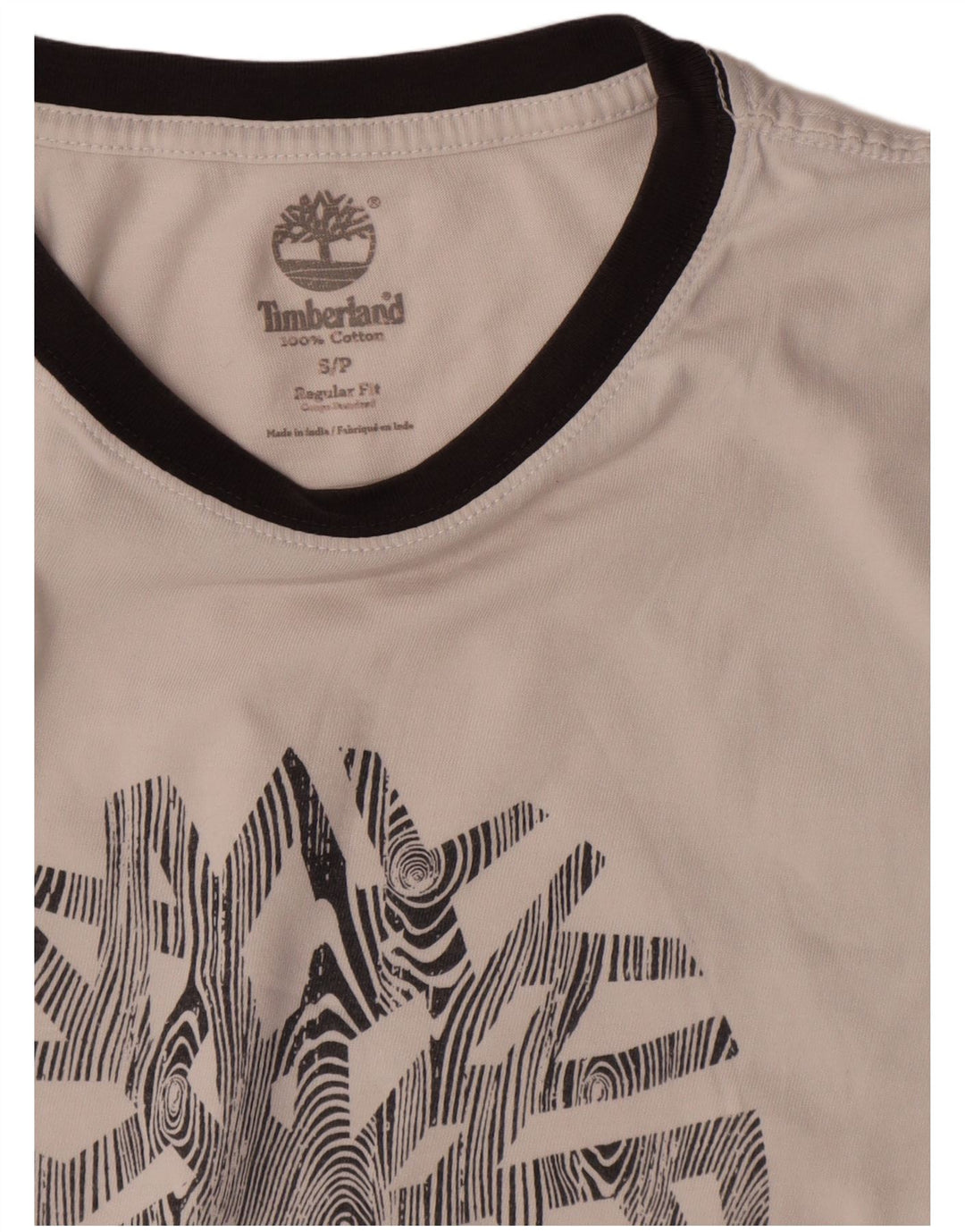 Мужская футболка Timberland стандартного кроя с рисунком, маленький белый хлопковый топ