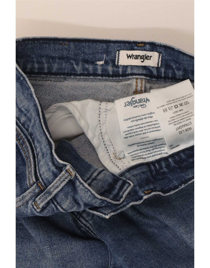 Женские прямые джинсы Wrangler W26 L28 синие, хлопок