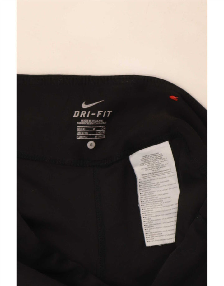 Женские леггинсы-капри Nike Dri Fit UK 8/10, маленькие черные, полиэстер