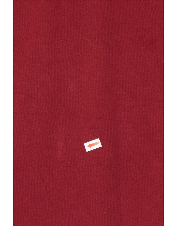 CALVIN KLEIN Mens Zip Neck Sweatshirt Jumper Medium Burgundy Colourblock Vintage Calvin Klein and Second-Hand Calvin Klein from Messina Hembry 
