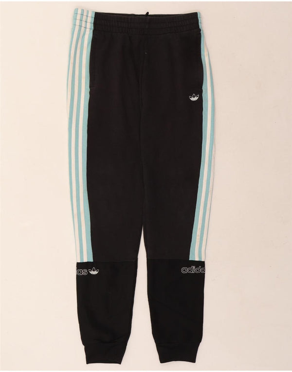 Adidas Спортивный костюм для мальчиков Брюки Джоггеры 15-16 лет Черный Цветной блок