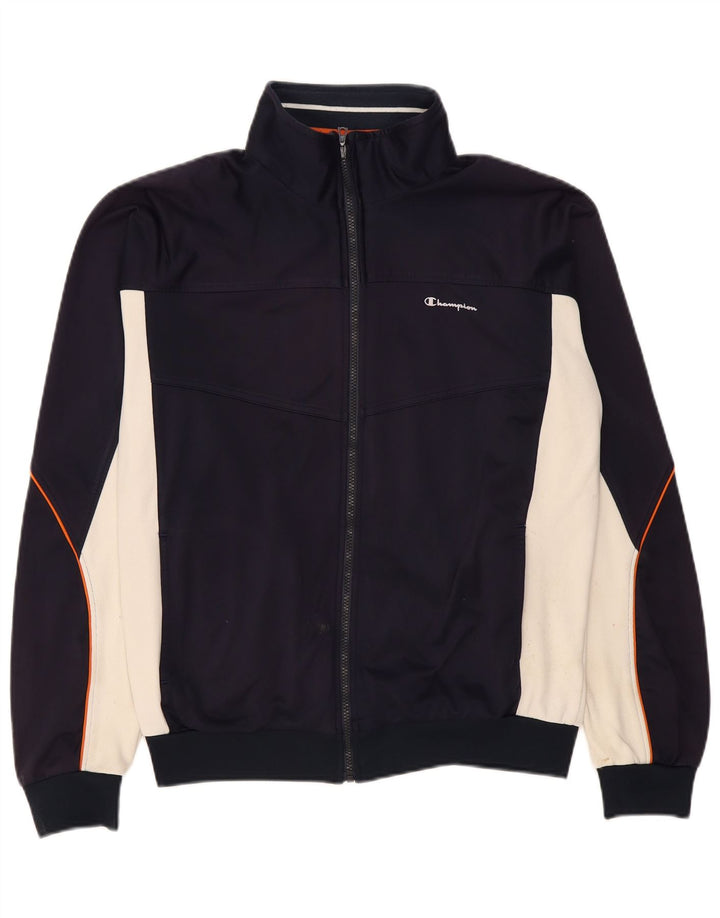 Мужской спортивный костюм Champion, верхняя куртка XL, темно-синий, полиэстер с цветными блоками