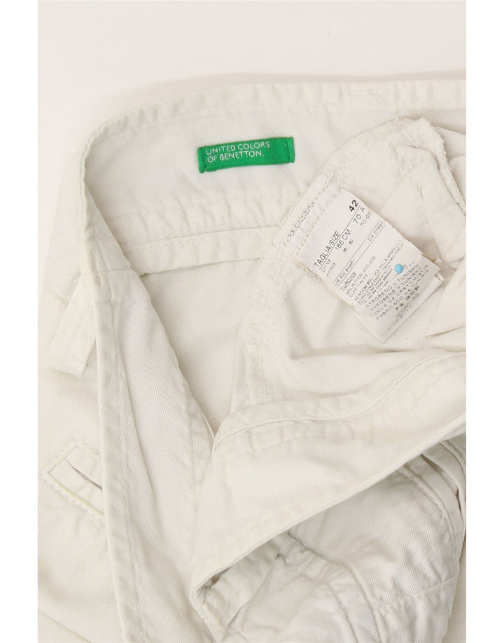 Женские шорты чинос Benetton IT 42 Medium W30 Белый хлопок