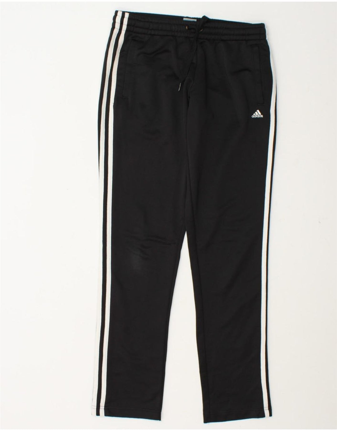 ADIDAS Womens Climalite Tracksuit Trousers UK 10 Small  Black Polyester Vintage Adidas and Second-Hand Adidas from Messina Hembry 