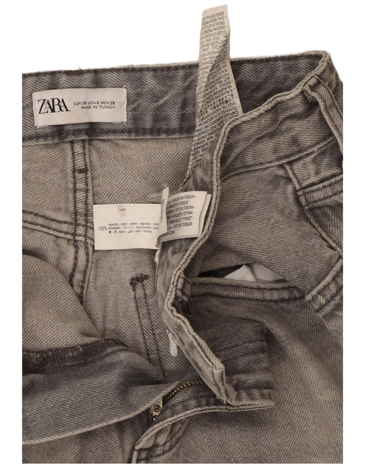 Женские широкие джинсы Zara EU 38 Medium W28 L33 Серый хлопок