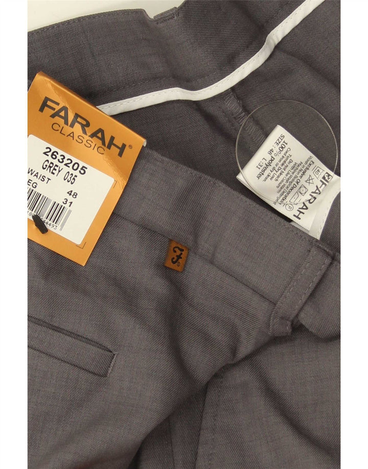 Мужские прямые брюки чинос Farah W48 L31 серые из полиэстера