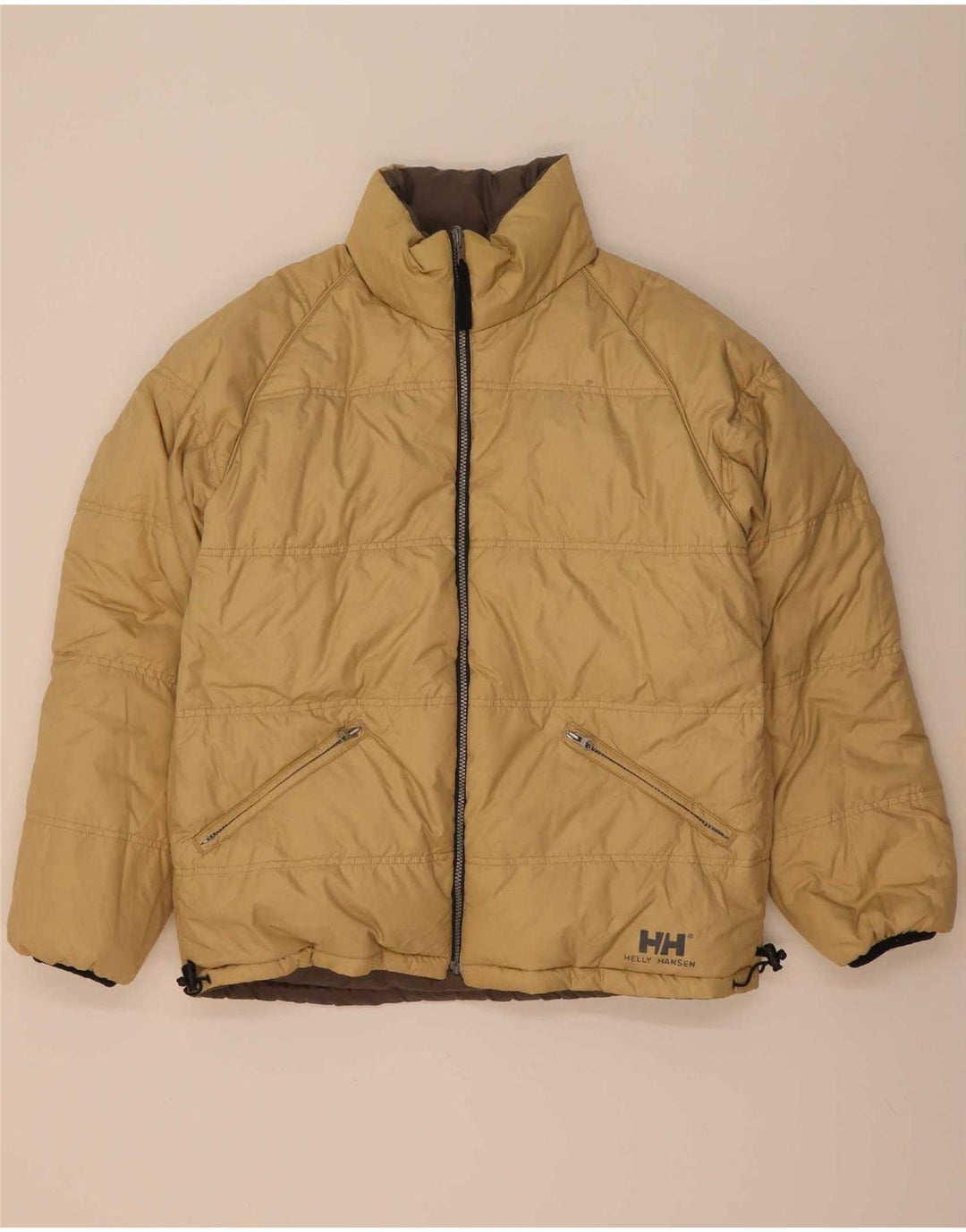 Мужская двусторонняя стеганая куртка Helly Hansen UK 38, средний коричневый нейлон