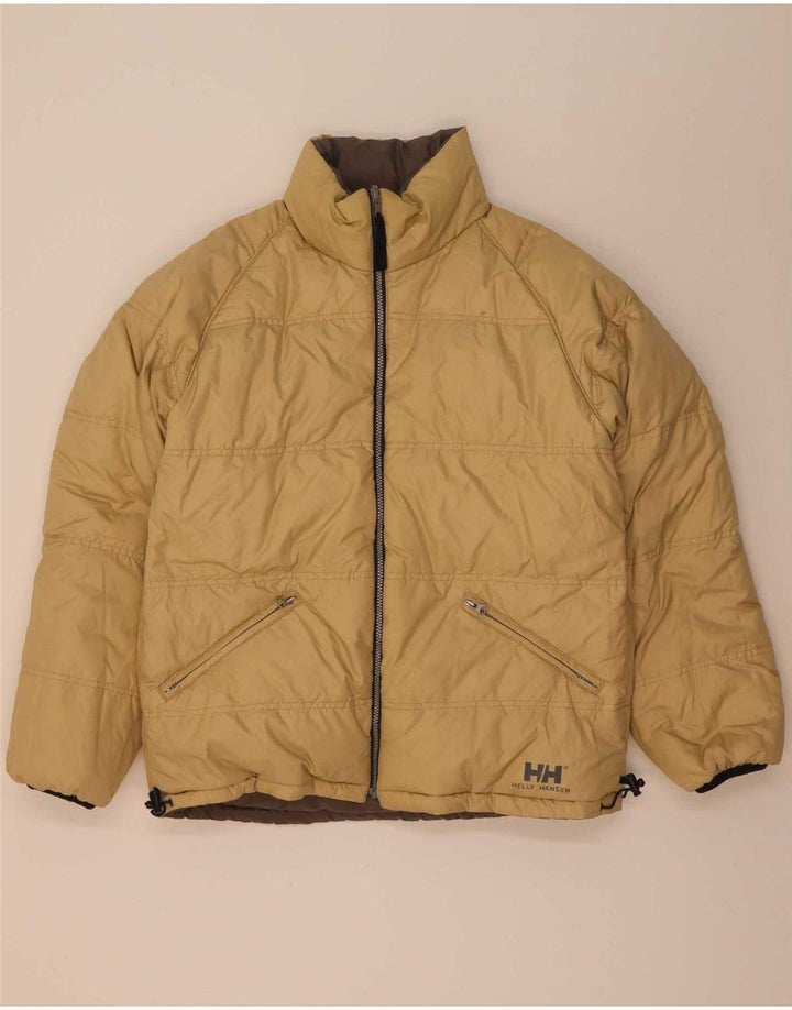 Мужская двусторонняя стеганая куртка Helly Hansen UK 38, средний коричневый нейлон