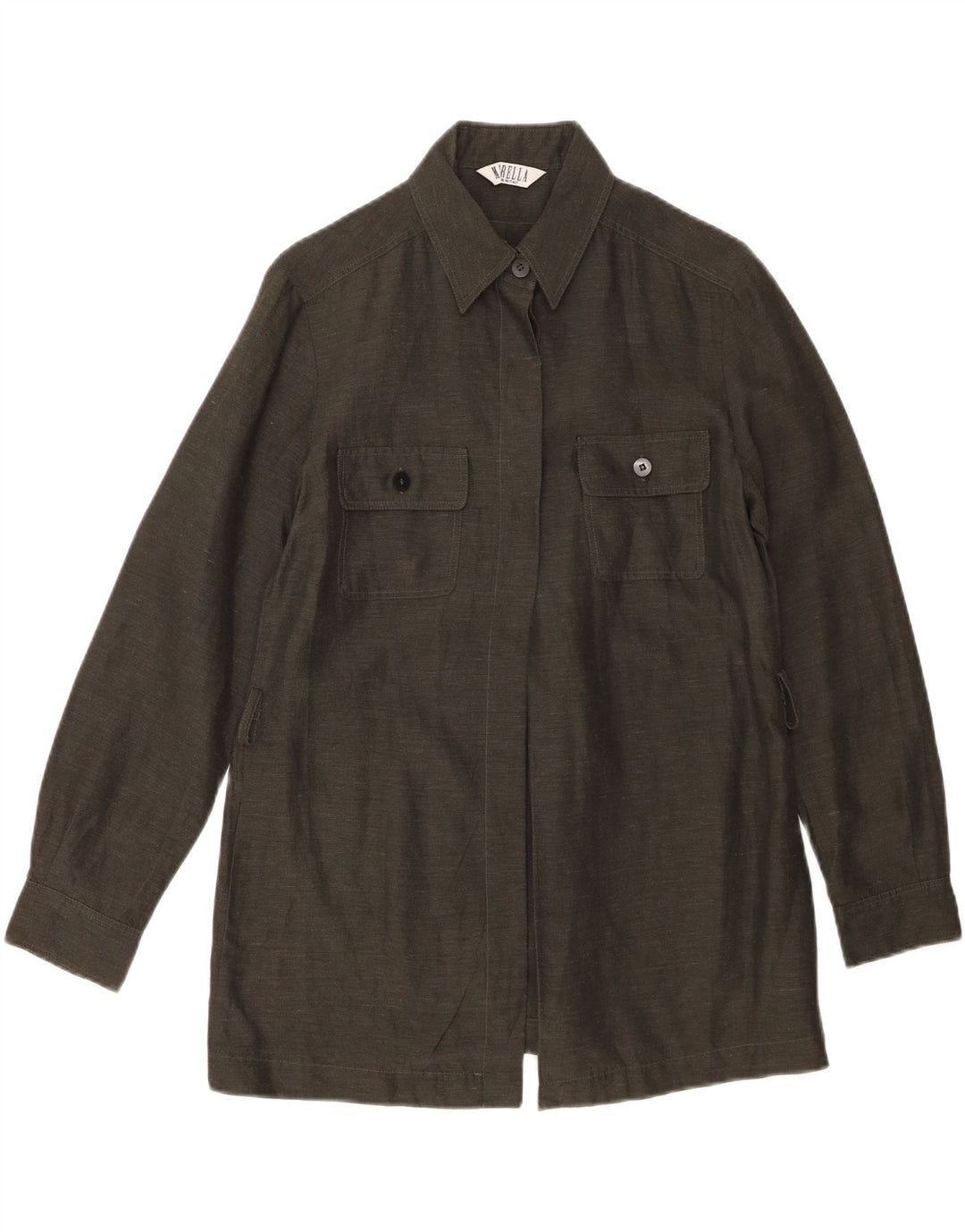 Женская рубашка Marella UK 8, маленькая, льняной цвет цвета хаки