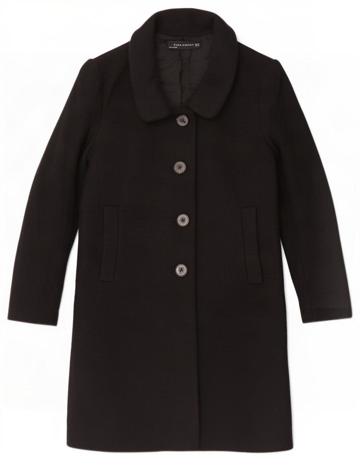 Женское пальто Zara UK 6 XS, черное шерстяное