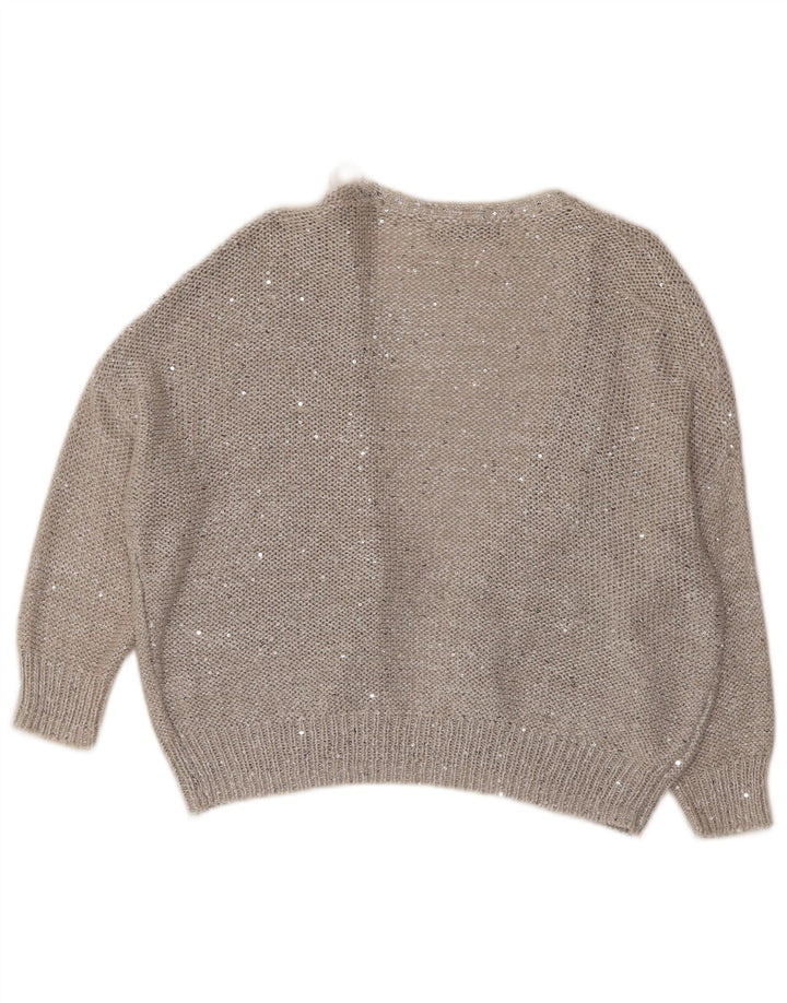 Женский открытый кардиган с рукавами 3/4 MARKS & SPENCER UK 14, большой серый цвет