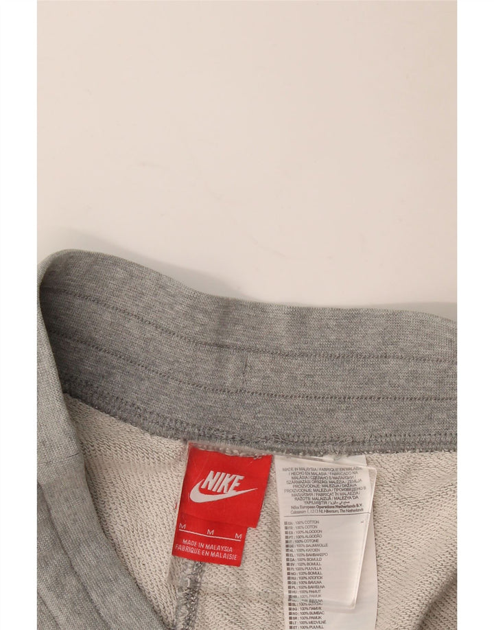 Мужские спортивные шорты Nike с графическим рисунком, хлопковые, среднего серого цвета