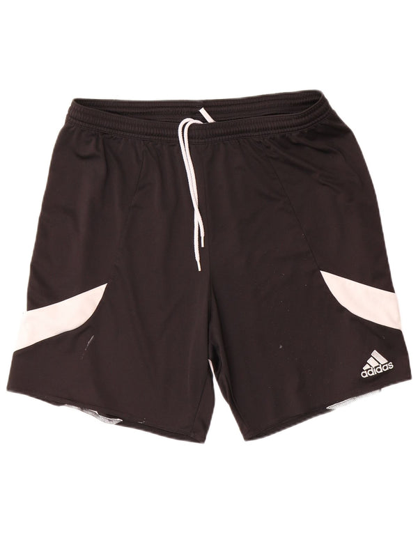 Женские спортивные шорты Adidas Climalite UK 16, большие черные цветные блоки