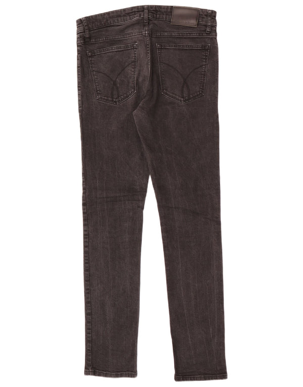 Calvin Klein Mens Skinny Jeans W32 L32 Grey Cotton
