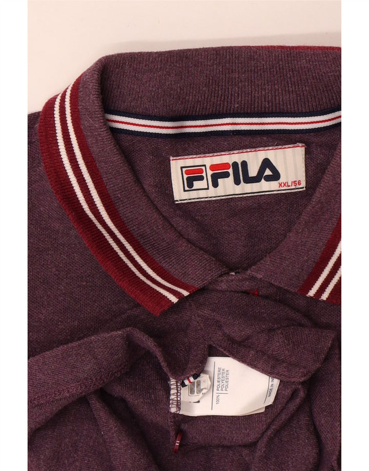 Мужская рубашка-поло Fila IT 56 2XL бордовый полиэстер