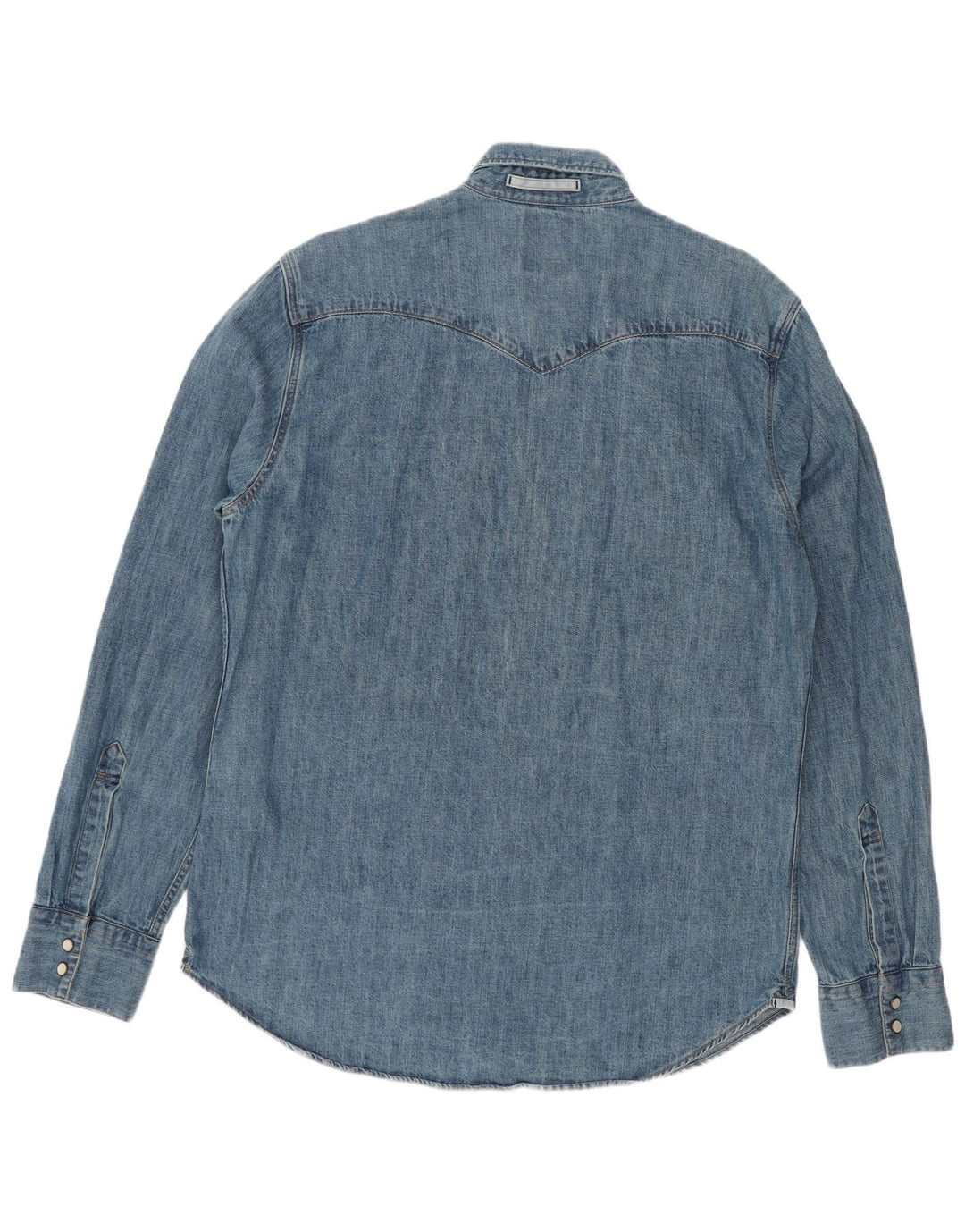 Мужская джинсовая рубашка приталенного кроя Levi's, большая синяя хлопковая рубашка