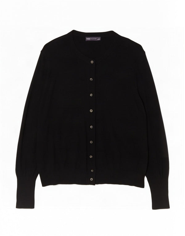 Женский кардиган Marks & Spencer UK 20 2XL Черный Вискоза