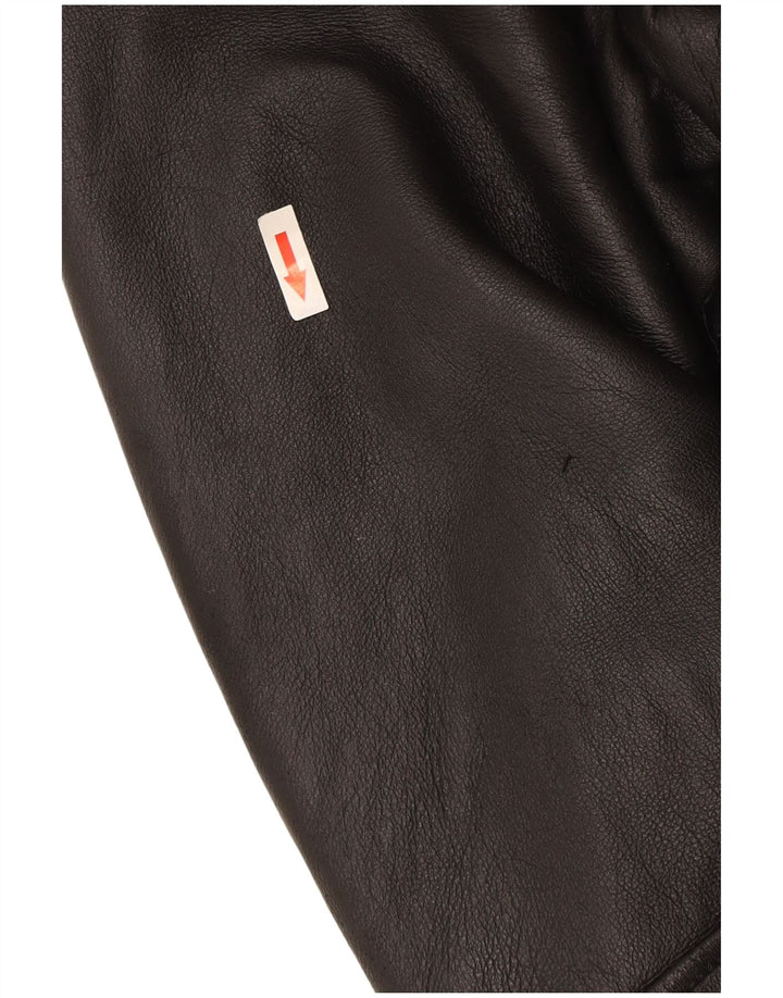 Винтажное мужское пальто из овчины IT 52 XL, черное из овчины