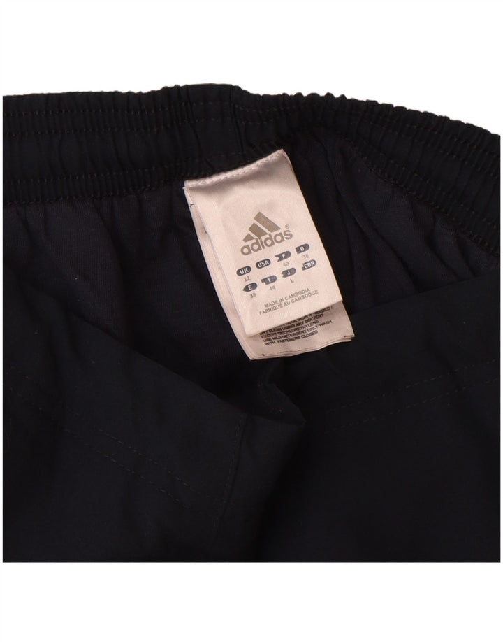 Женские спортивные брюки Adidas UK 12, средний темно-синий, полиэстер