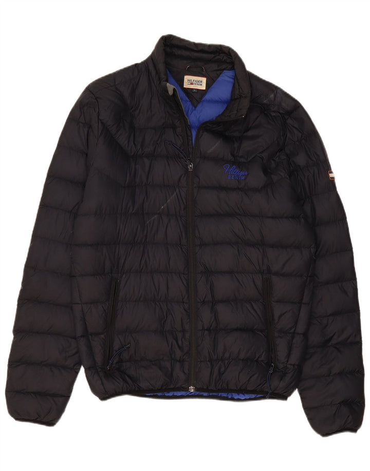 Мужская стеганая куртка Tommy Hilfiger UK 40, большая, черный нейлон