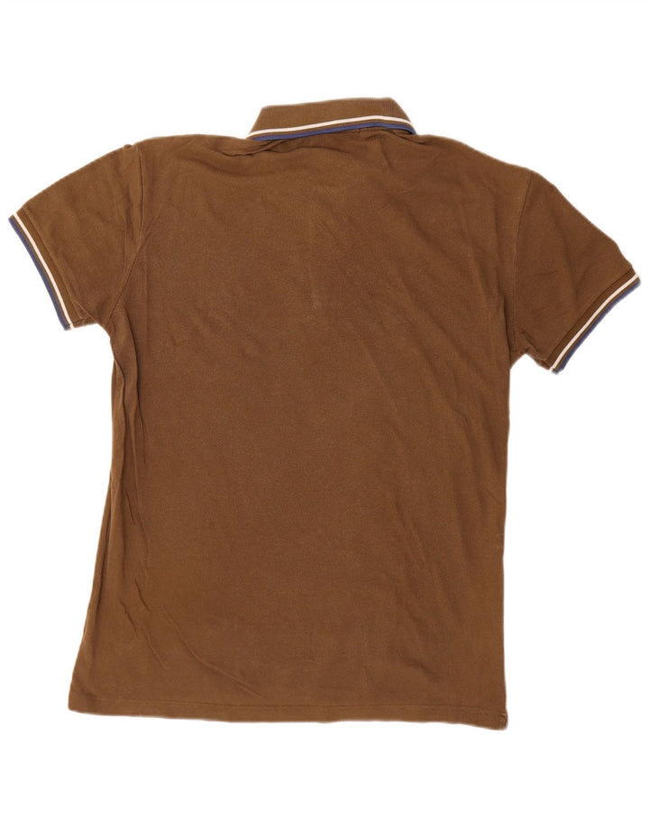 Мужская легкая и эластичная рубашка-поло Fred Perry среднего коричневого цвета из хлопка