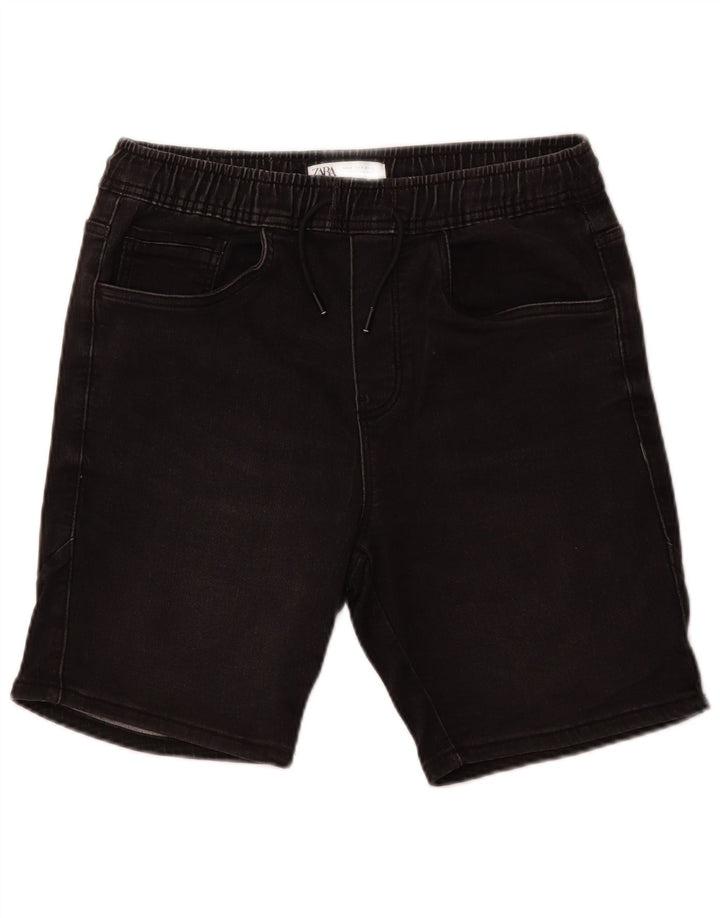 ZARA Mens Denim Shorts Medium W31 Black Cotton