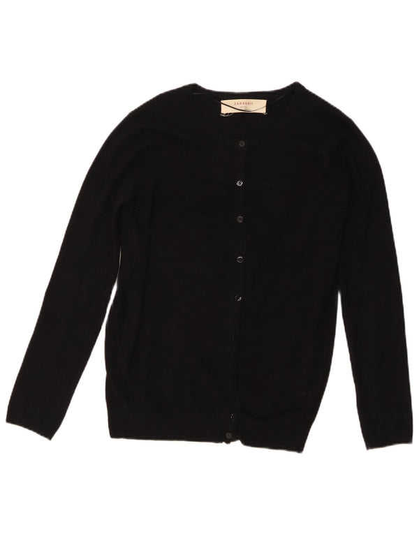 Zara Womens Cardigan Sweater UK 12 Medium Black