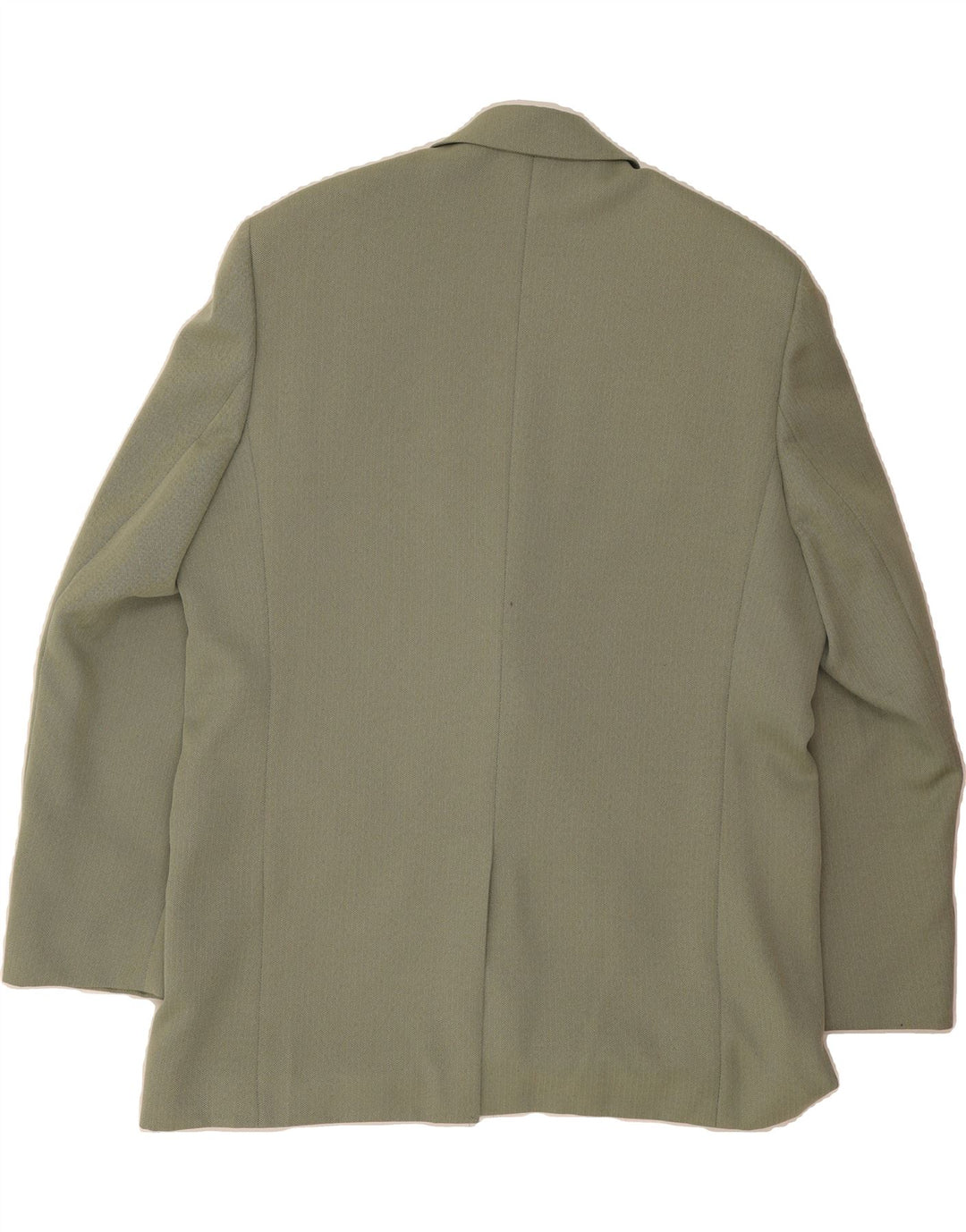 VINTAGE Mens 2 Button Blazer Jacket UK 46 3XL Green Chevron Polyester Vintage Vintage and Second-Hand Vintage from Messina Hembry 