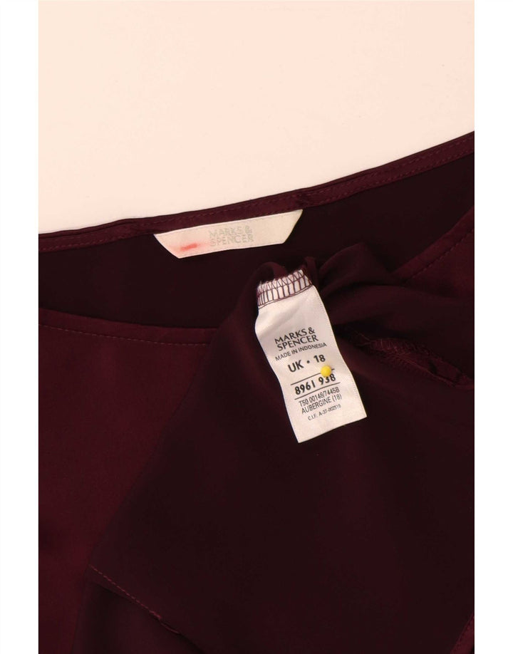 Женская блузка без рукавов Marks & Spencer, Великобритания, 18 XL, бордовый полиэстер